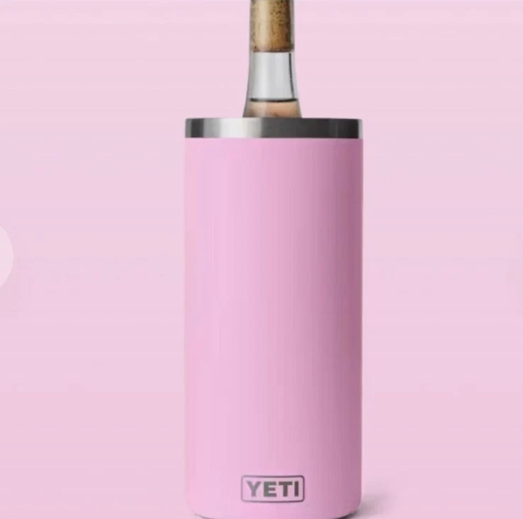 YETI Rambler Wine Chiller Stainless Steel Limited Edition Powder Pink
