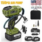 150PSI Cordless Electric Car Air Compressor Tyre For 12V Battery Inflator Pump