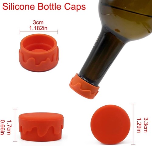 8pcs Wine Stoppers Reusable Silicone Wine Corks Silicone Wine Bottle Stopper Gla - Picture 2 of 9