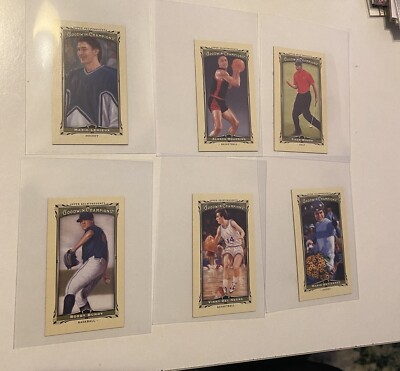 Goodwin Champions 2013, 6 Mini Cards, Tiger Woods, Mario Lemieux,Alonzo Mourning