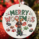 Merry Woofmas German Wirehaired Pointer Dog Paws Lover Christmas Ornament Gift