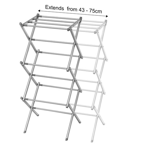 Folding Clothes Airer Dryer 3 Tier Towel Rail Laundry Washing Maiden Horse Rack - Picture 6 of 10
