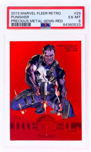 2013 Marvel Fleer Retro Punisher Precious Metal Gems Red #29 /100 PSA 6