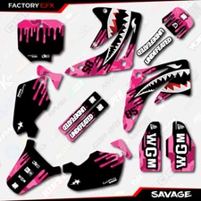 Pink Savage Racing Graphics Kit fits Honda Cr85 03-07 CR 85 Decal 2003-2007