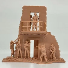 1/72 Scale Resin Model Ambushed British soldiers Tabletop Unpainted Miniature
