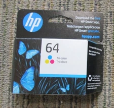 NEW HP 64 Tri Color Inkjet Cartridge 8/2026