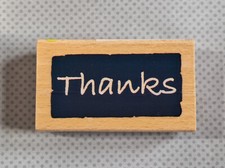 Whispers Sugarloaf Thanks 40623 Sentiment Saying Wood Rubber Stamp 2003