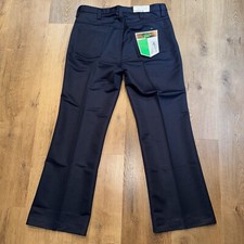 Vtg 1970s Sears Bell Bottoms Pants Western Jeans Joint Polyester Mens 42 33 NOS