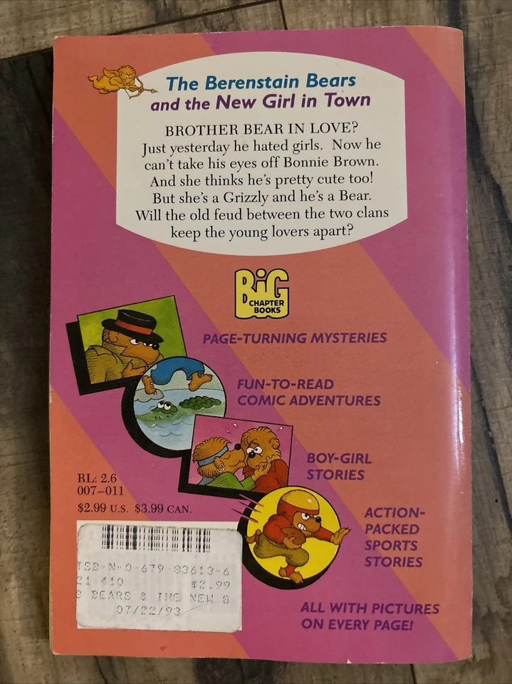 1993 The Berenstain Bears and the New Girl in Town Big Chapter Books PB Stan Jan Foto 2 de 4