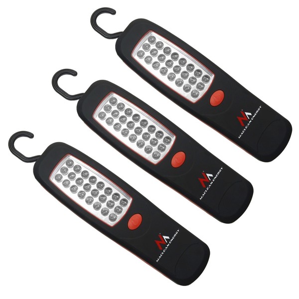 3X Taschenlampe Handlampe Werkstattlampe Lampe Magnet Haken / 24 Led-image