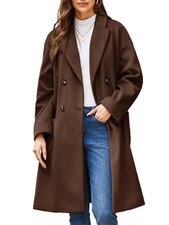 Grace Karin Ladies Winter Wool Belted Trench Coat Windproof Button Doubel-b Uk