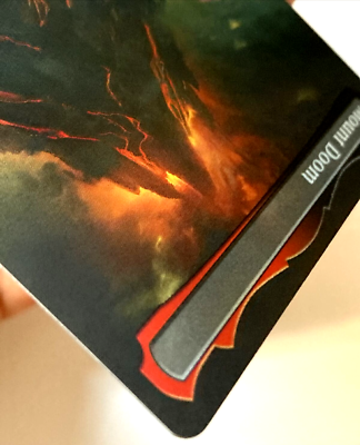 Magic the Gathering Lord of the Rings Tales of Middle-Earth Mythic Rare Mount Doom #343 [Alternate Art Borderless FOIL]