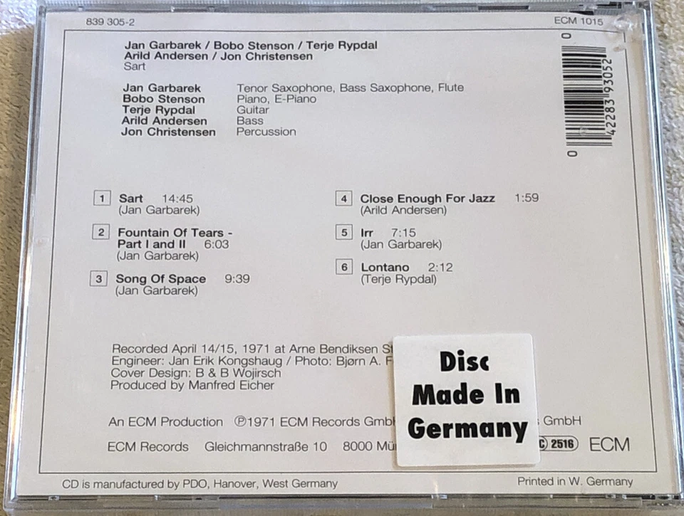 NEW Sart by Bobo Stenson (CD) (14) NEW AND SEALED Foto 2 de 2