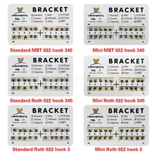 7 Model Dent Orthodontic Ultrathin Metal Bracket Braces Mini/Standard 022