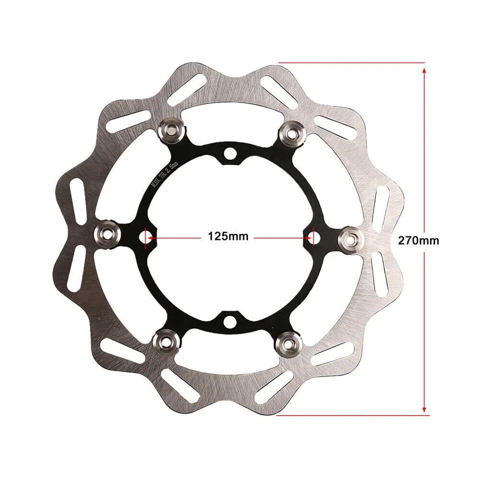 Rotor de disco de freno flotante delantero para Kawasaki KX125 KX250 KX250F KX450F 2006-2018 Foto 3 de 4