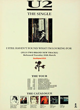 1987 U2 I Still Haven't Found Release Tour & Catalogue Industry Promo Reprint Ad