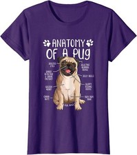 Funny Anatomy Pug Dog Pug Lover Gift Ladies' Crewneck T-Shirt