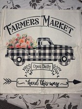 Farm House Decorative Throw Pillow Covers 18x18 Set of 4.