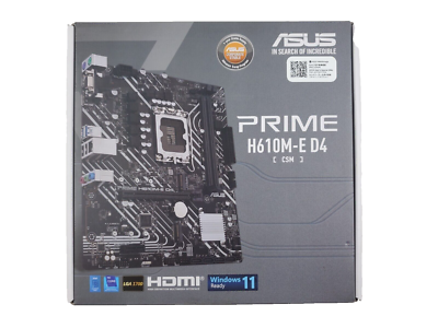 ASUS Prime H610M-E D4 CSM, LGA 1700 microATX Intel Motherboard