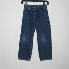 Wrangler Jeans Boys Size 7 Regular Adjustable Waist Straight Dark Wash 945LBDR
