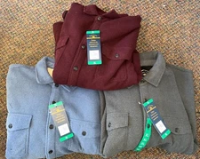 Freedom Foundry Fleece Plush Sherpa Lined Shirt / Jacket Gray,Blue RED 1639320