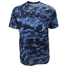 Paramount Mossy Oak Elements Quick Dry Short Sleeve Fishing Shirt (Marlin Blue)