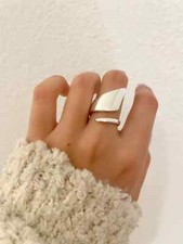 925 Sterling Silver Ring, Silver Wrap Ring, Chunky Ring, Abstract Geometric Ring