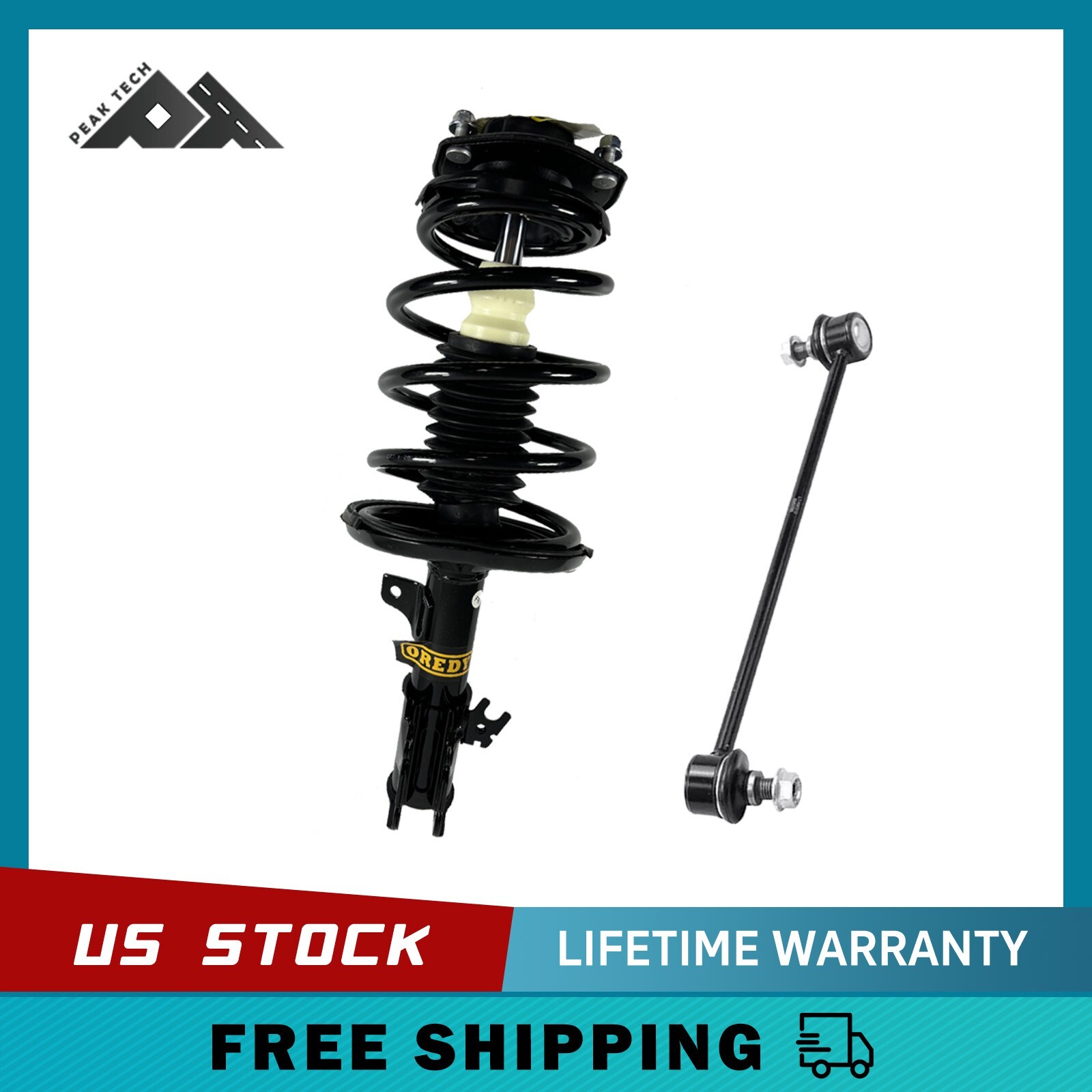 1997-2001 Toyota Camry 1999-2003 Solara Front Right Strut & Sway Bar Kit