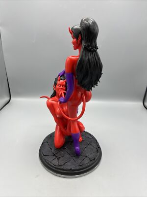 Simian Oh So Naughty Devil Girls COOP Barson Statue Sculpted MIB