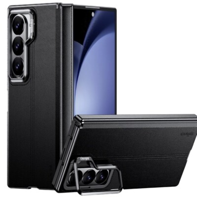 MAGSAFE Hülle für Samsung Galaxy Z Fold 6 Leder Rückseite Magnet Ständer Handy Cover