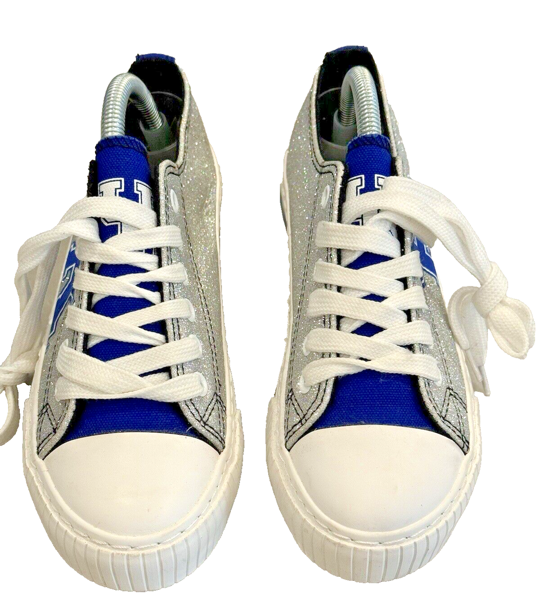 Chicago Cubs MLB Womens Glitter Low Top Canvas Shoes