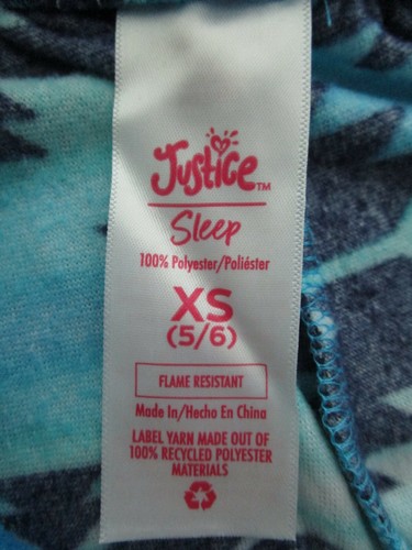 JUSTICE GIRLS' LONG SLEEVE & LONG PANT 3-PIECE PAJAMA SET NAVY, BLUE, & AQUA - Picture 12 of 12