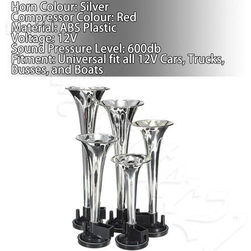 600DB DIXIE Musical Air 9pcs Horn Dukes of Hazzard & Compressor General Car Kit - Picture 6 of 12