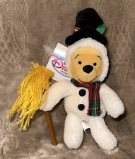 Disney Snowman Pooh 8  Inch Plush Toy Mini-Bean Bag Winnie The Pooh Bear NWT