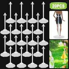 20Pcs Doll Stand Display Holder for 11-13" Doll Transparent Model Rack Support