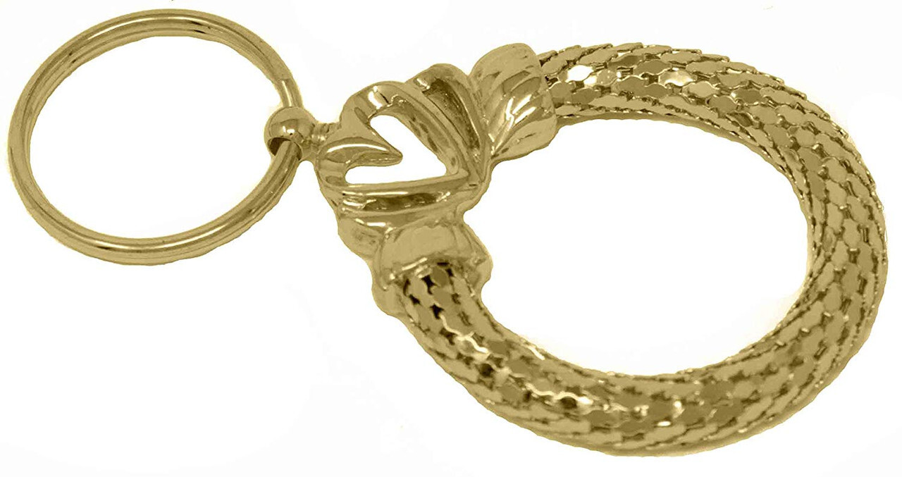 Mesh Keychain Vintage Gold Medium Heart Circle Metal Mesh Jewelry Keychain | eBay