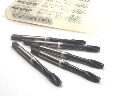 Spiral Point Taps 3//8-24 UNF 3FL 2B HSS-V Blue Ring 5 Pcs
