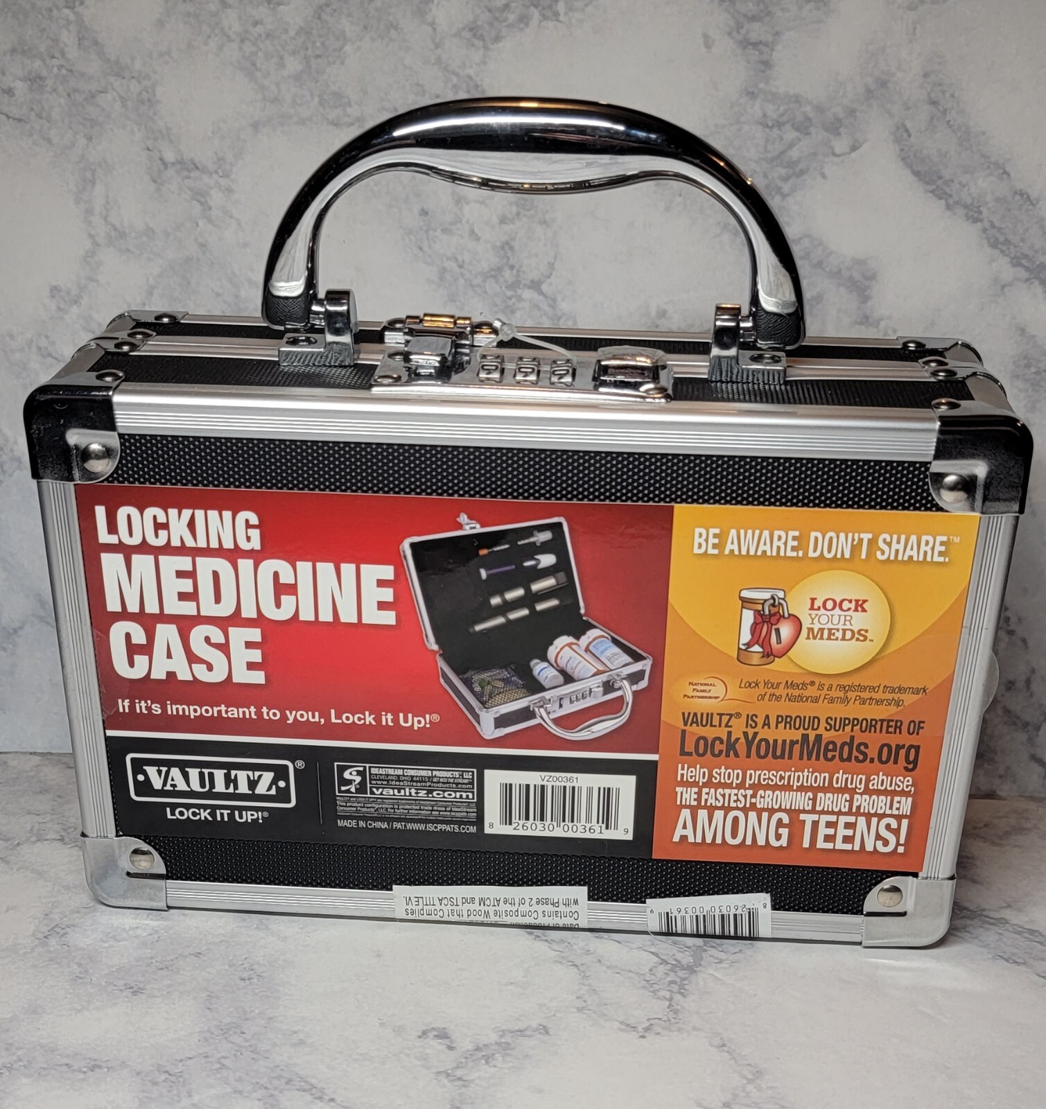 Vaultz Locking Medicine Case Black New eBay
