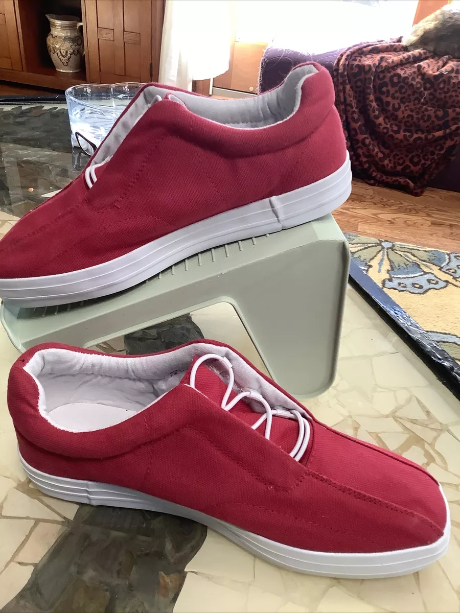 New Comfortview Red Canvas Tennis Shoes 8.5 W eBay