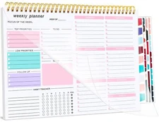 Weekly To Do List Notepad, Weekly Desk Planner with 52 Tear Off Sheets Undate...