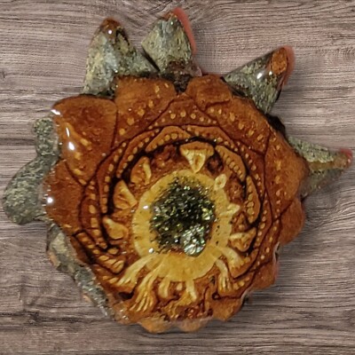 Med. Knobcone ( Third Eye) Pendant With Iron Pyrite