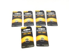 6 x 301/386 Duracell Silver Oxide Batteries AG12, 10L124, SR1142W, SR43W 6 Pk