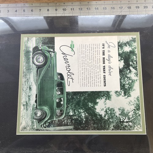 Coche Chevrolet 1934 vintage mate 20x16 anuncio arte marco anuncio listo - Imagen 3 de 6