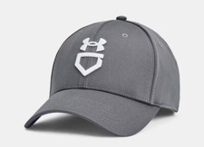 Under Armour Men's UA Baseball Blitzing Cap 1380021-012 Pitch Gray/White
