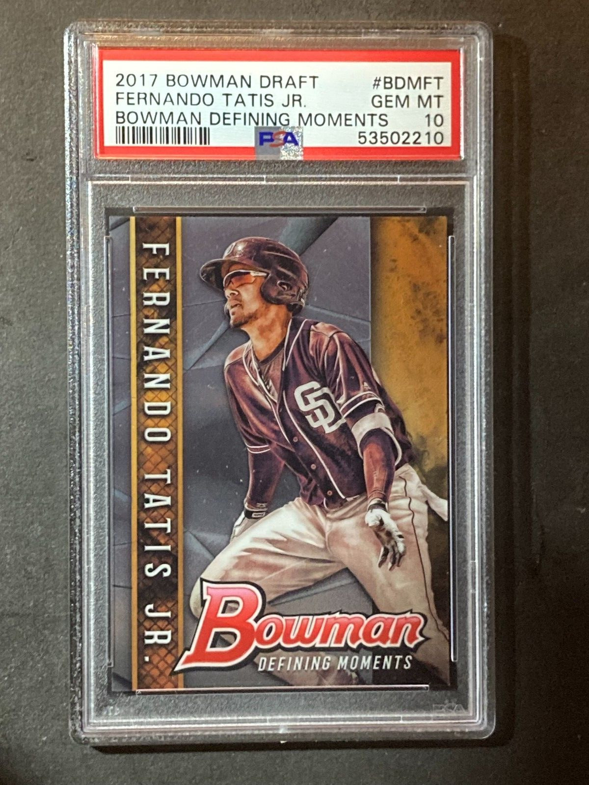 2017 Bowman Draft Fernando Tatis Defining Moments PSA 10