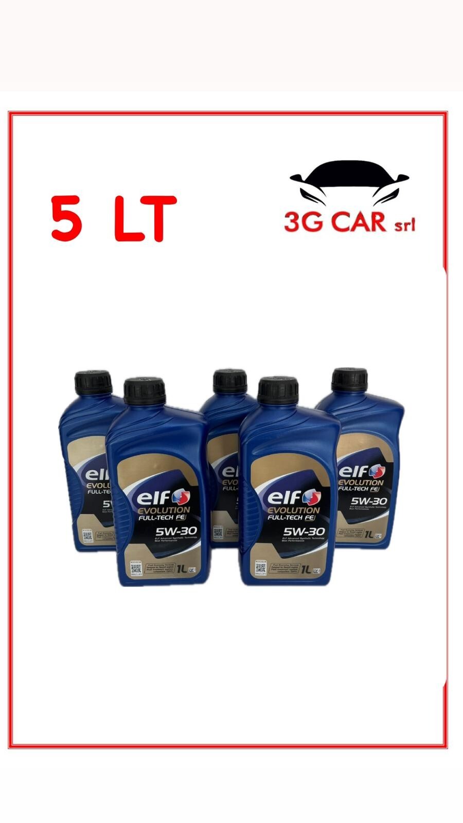 5 Litri Olio Motore Elf 5W30 Evolution  Full Tech FE RN0720  C4  Renault  ACEA