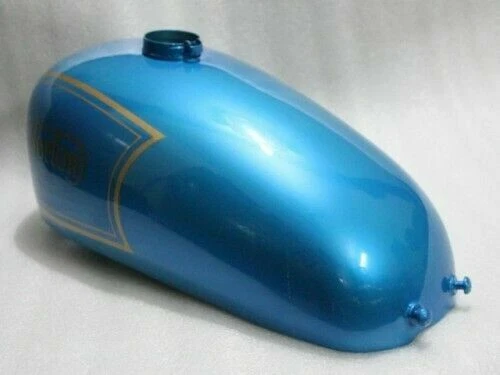 Tanque de gasolina para pintura azul de competición Matchless G12 Csr Foto 3 de 4