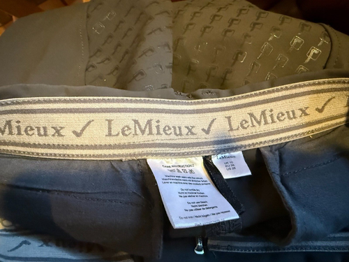 LeMieux Dynamique FULL SEAT Breeches DARK GRAY Women UK 10/US 26 BLING BACK - Picture 4 of 4