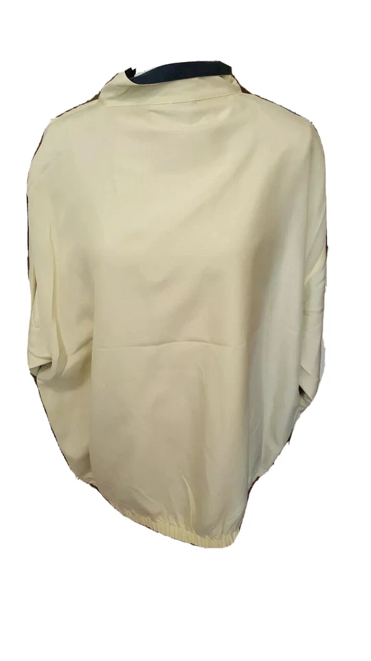 Bobby Chan 1/2 молнии 100% шелк тянуть над гольф куртка размер XL мужской желтый репеллент - Изображение 2 из 4