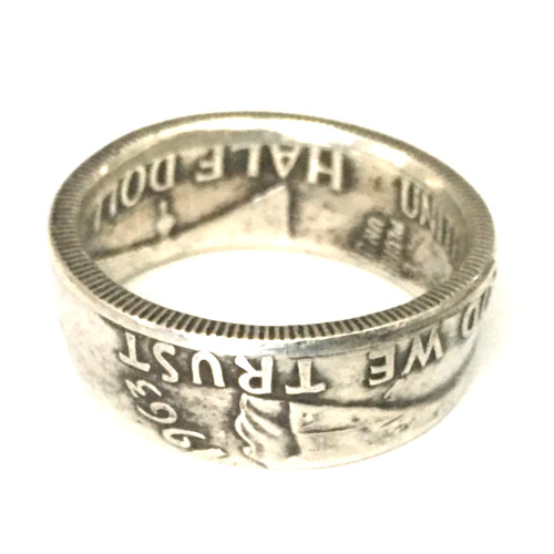 Vintage Ring MARKED 1963 900 SILVER Size 12 USA Quarter Band Jewelry lot y